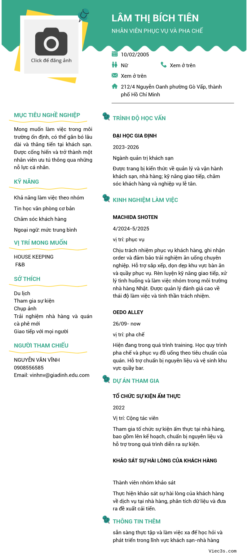 CV ứng viên