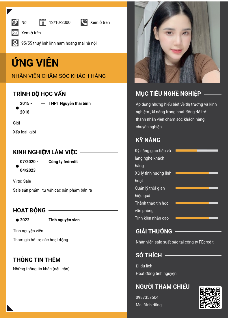 CV ứng viên