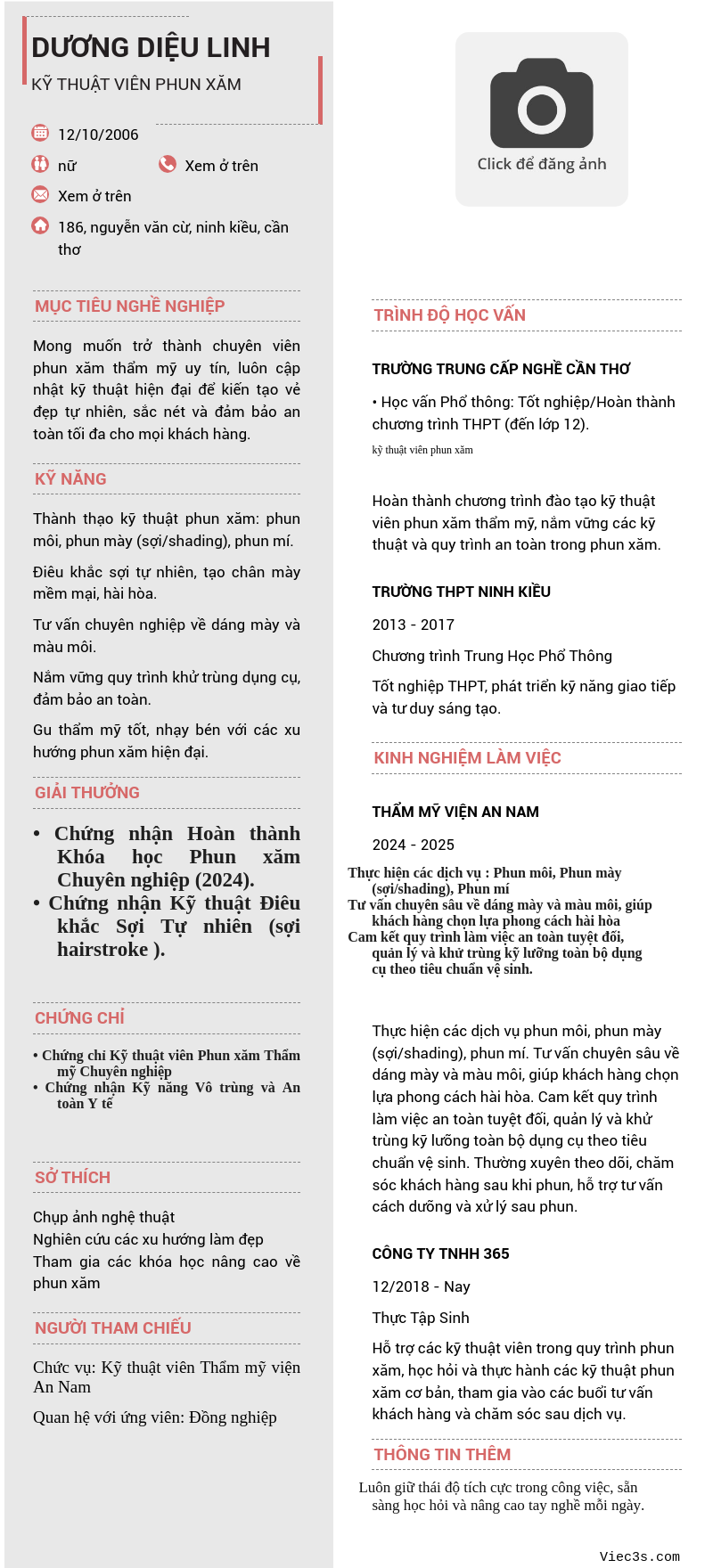 CV ứng viên
