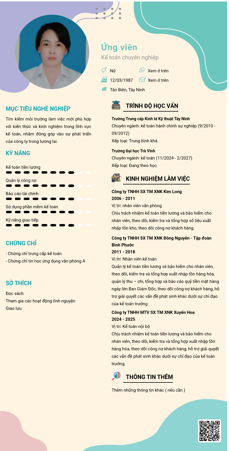 CV ứng viên