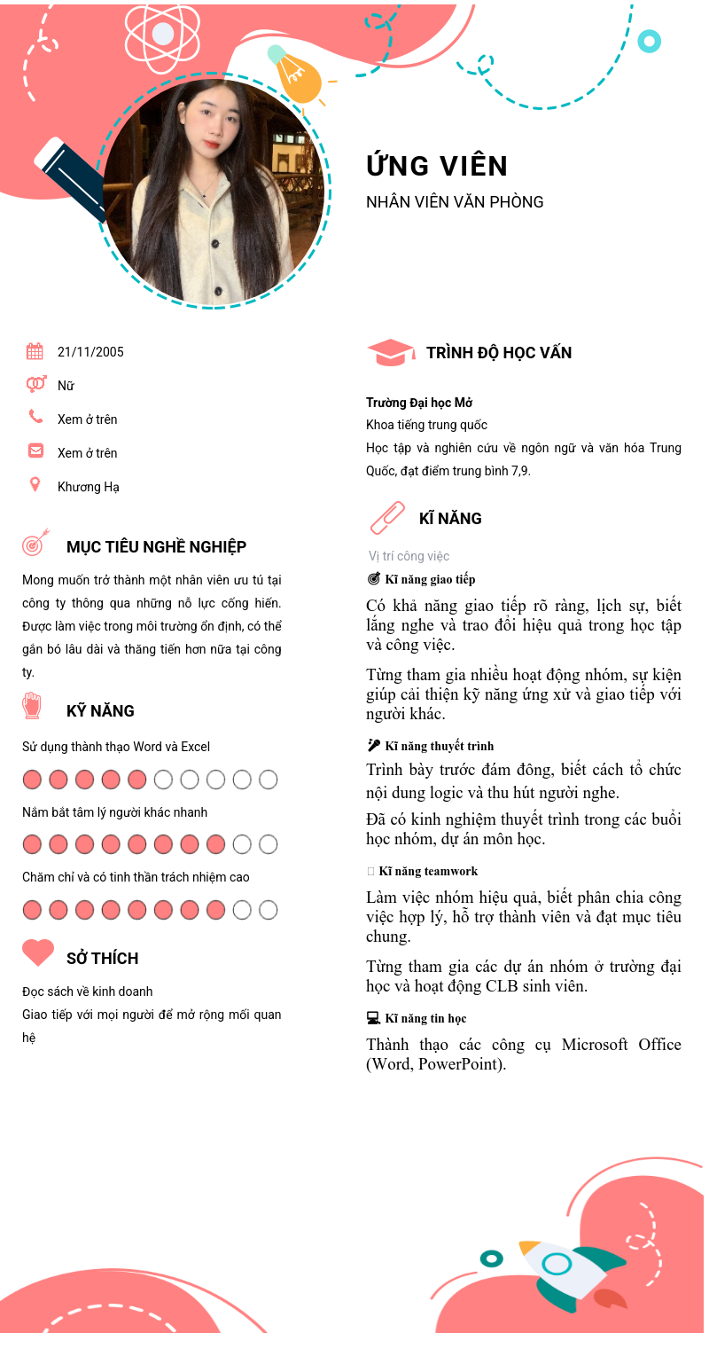 CV ứng viên