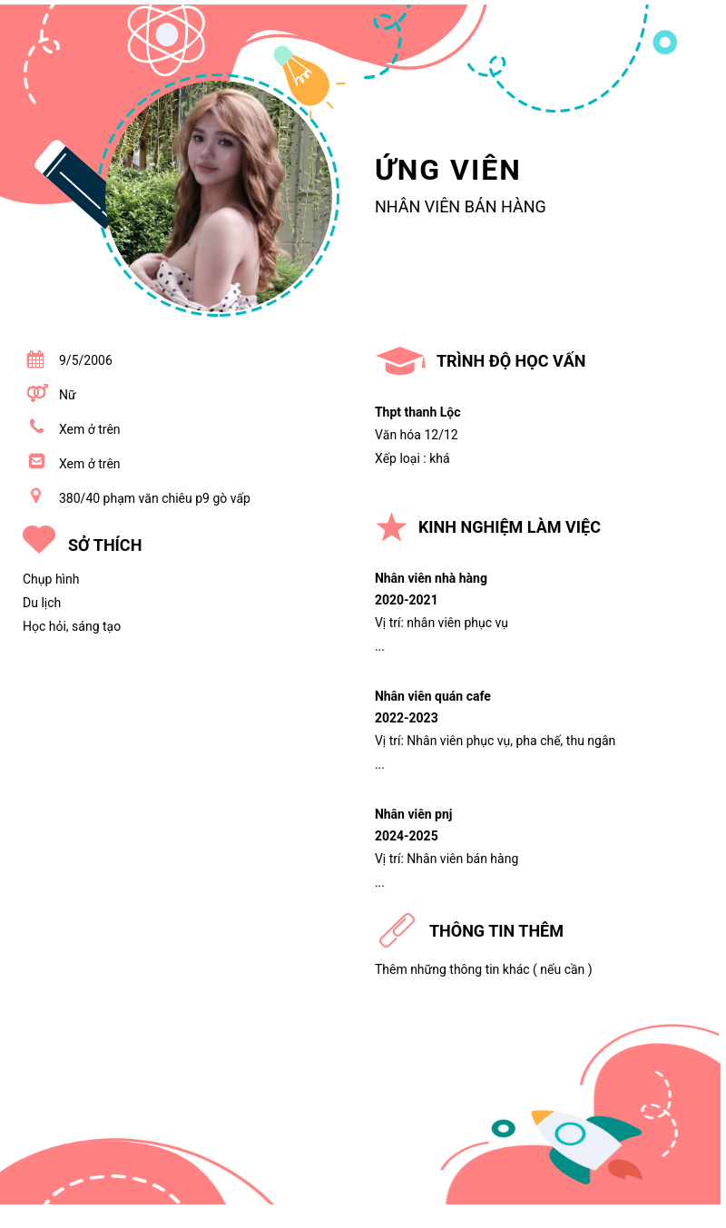 CV ứng viên