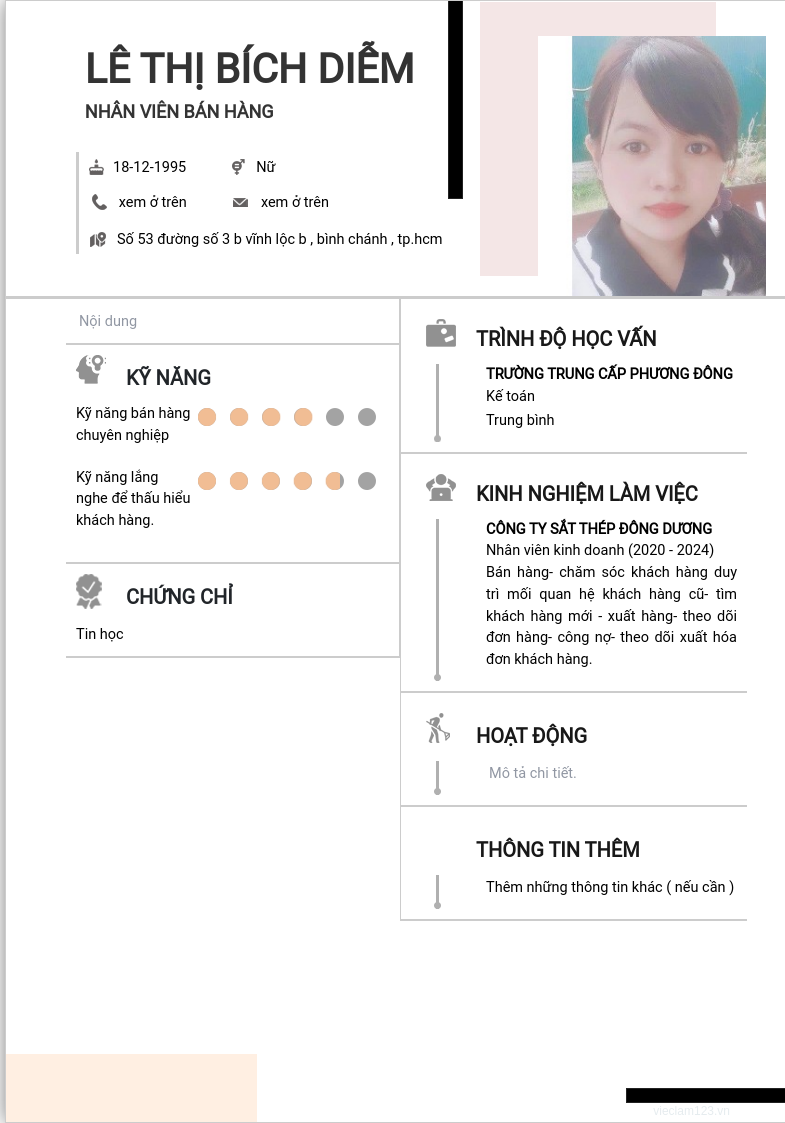 CV ứng viên