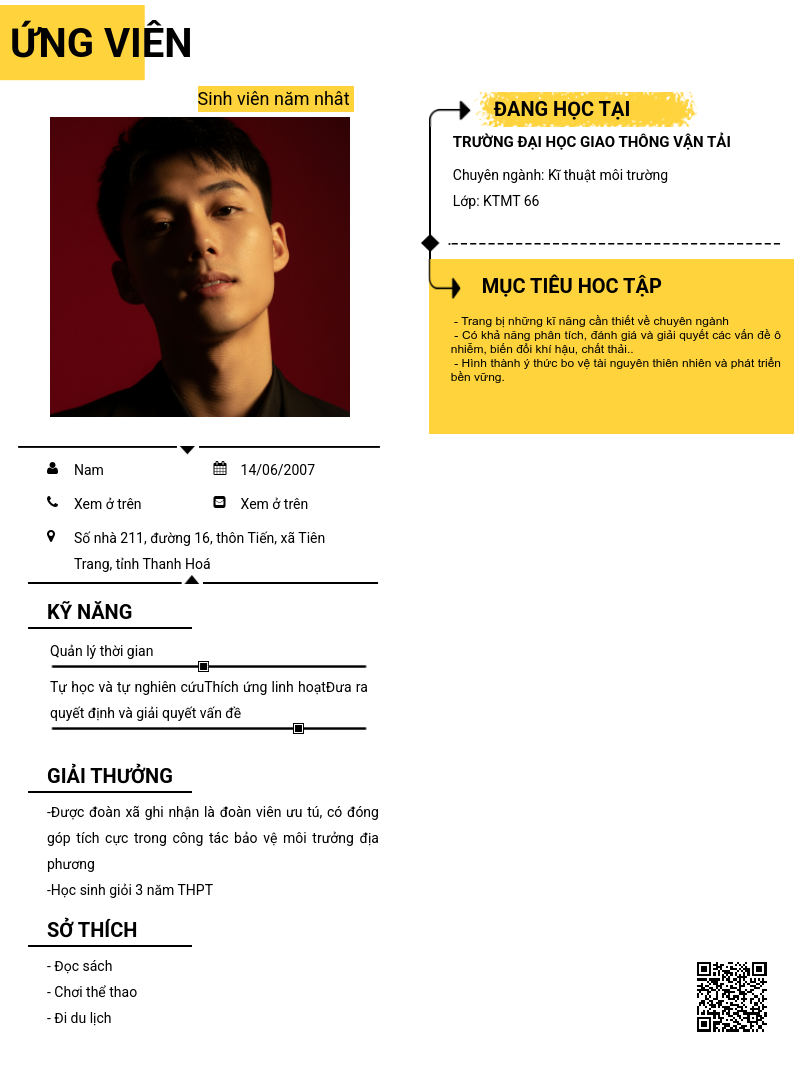 CV ứng viên