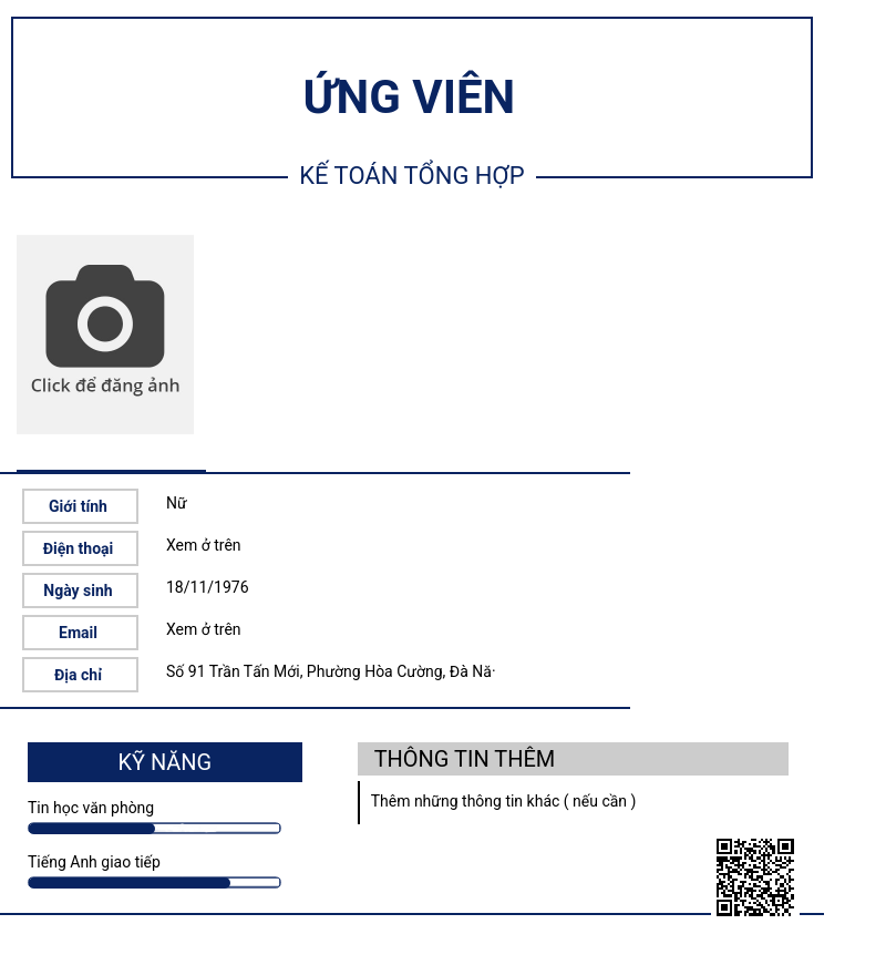 CV ứng viên