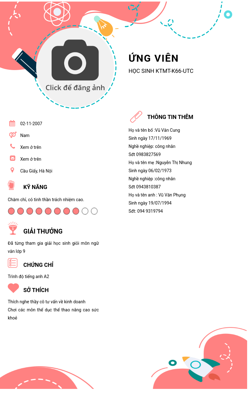CV ứng viên