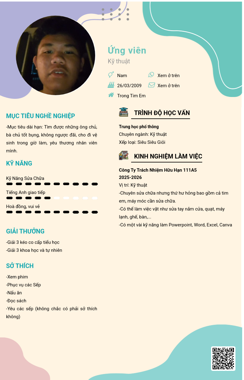 CV ứng viên