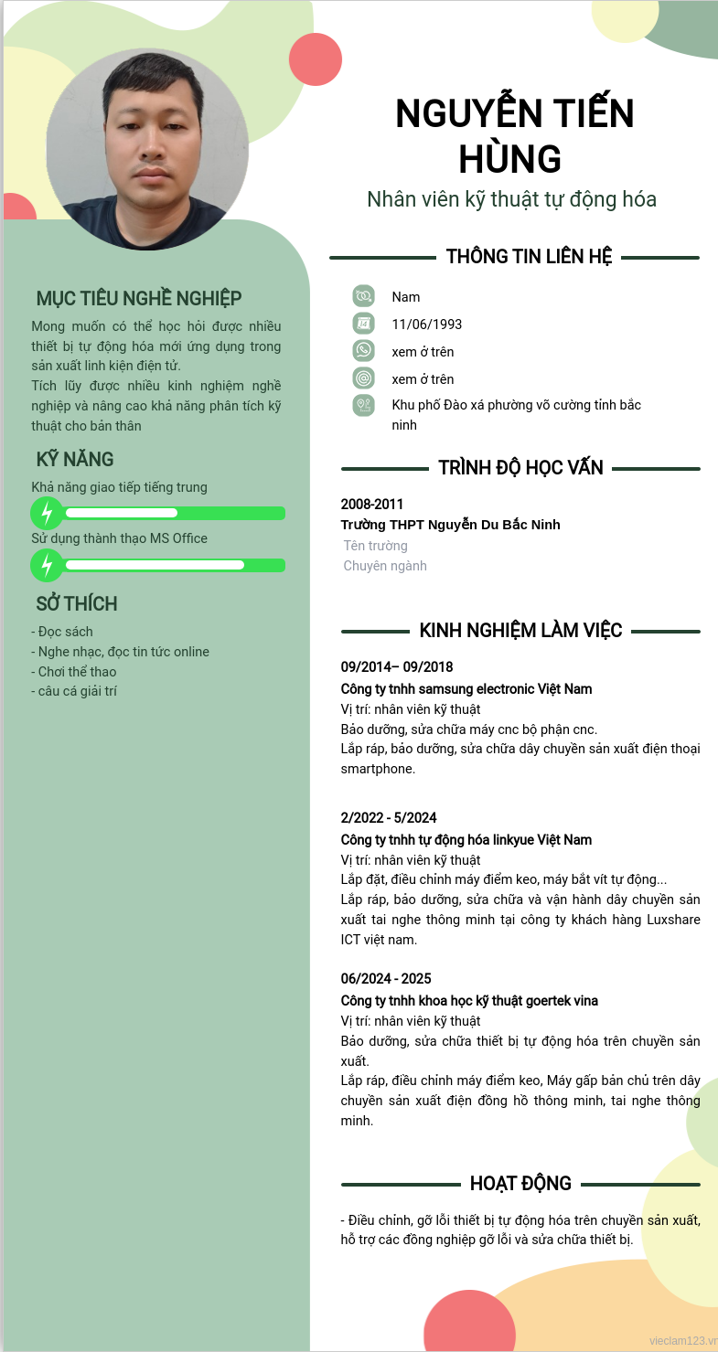 CV ứng viên