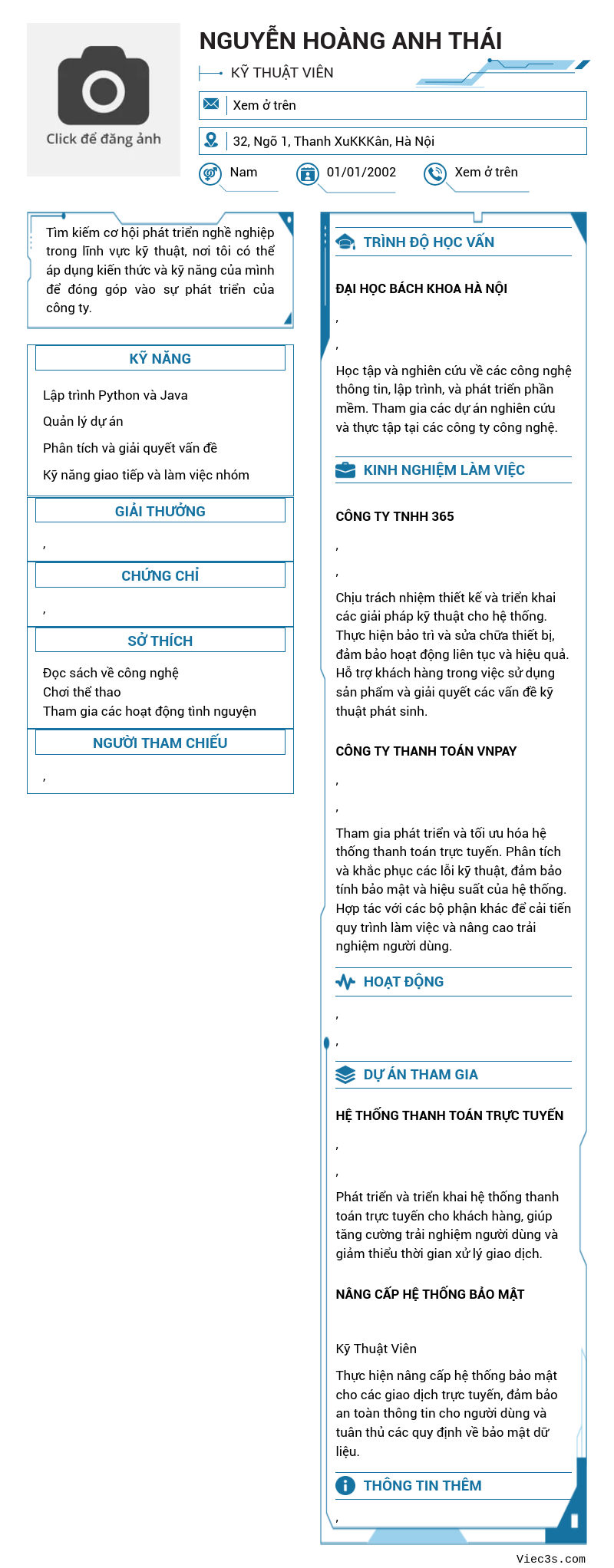 CV ứng viên