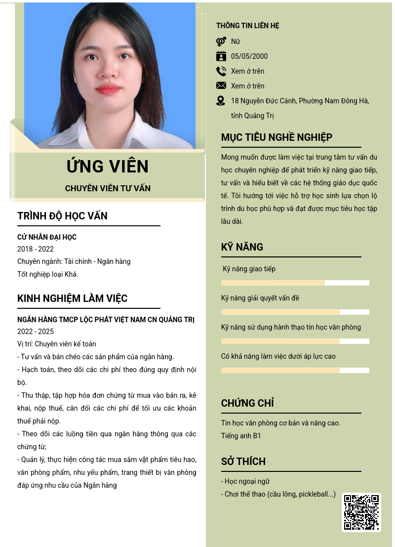 CV ứng viên