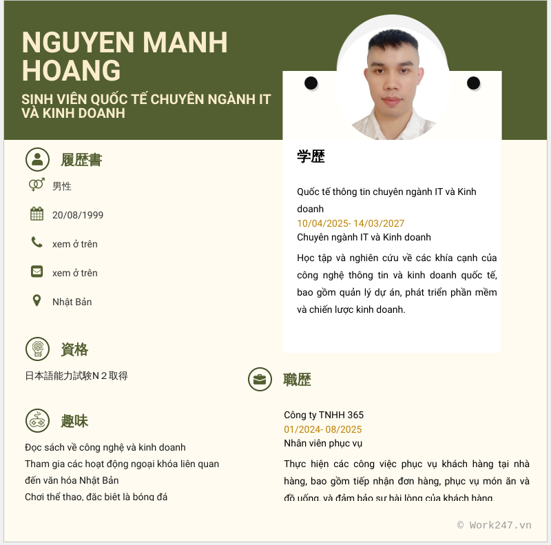 CV ứng viên