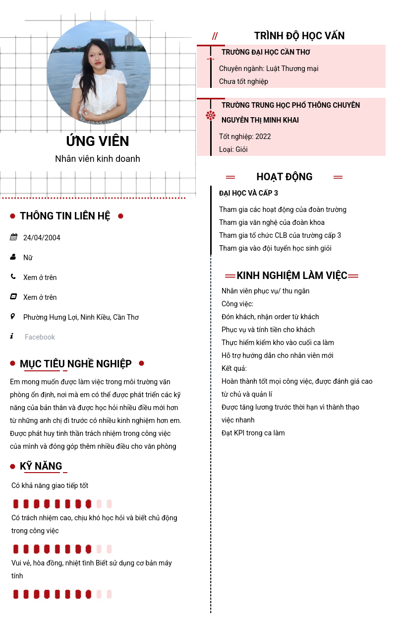 CV ứng viên