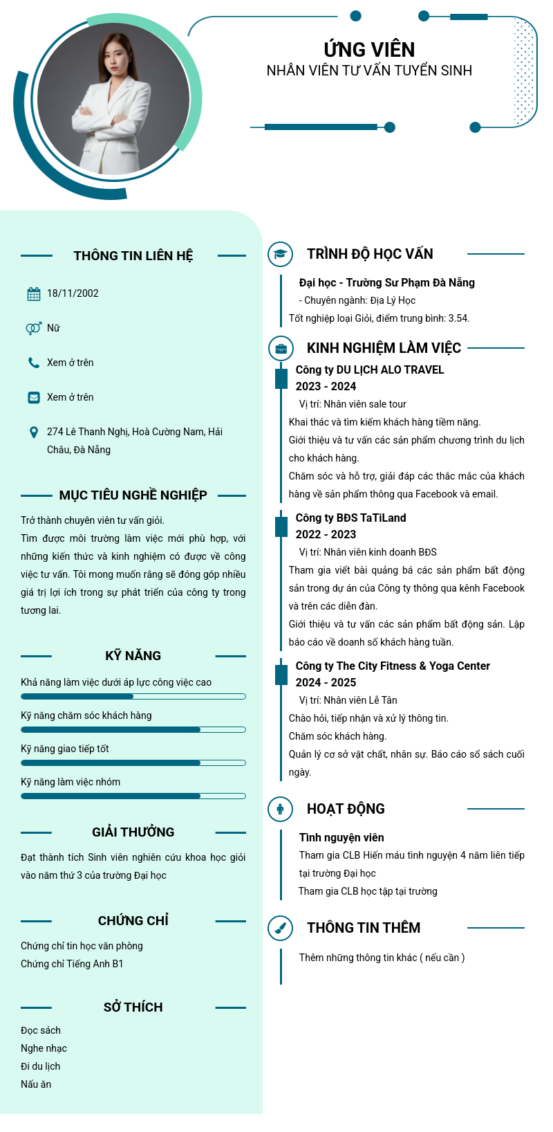CV ứng viên