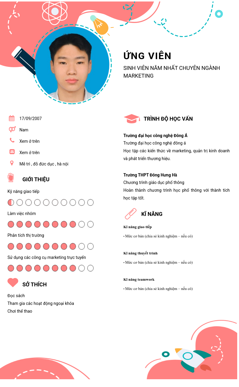 CV ứng viên