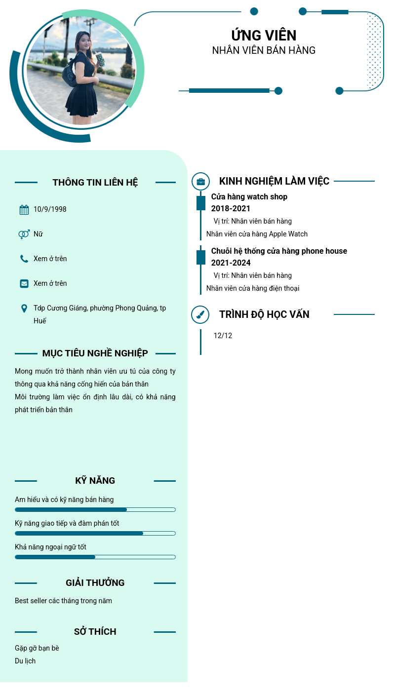 CV ứng viên