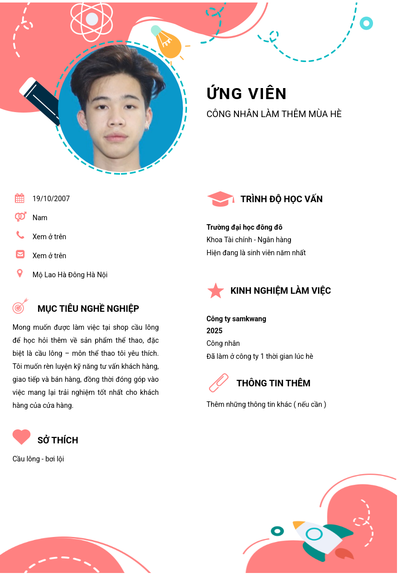 CV ứng viên