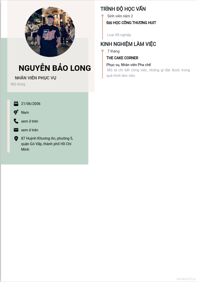 CV ứng viên