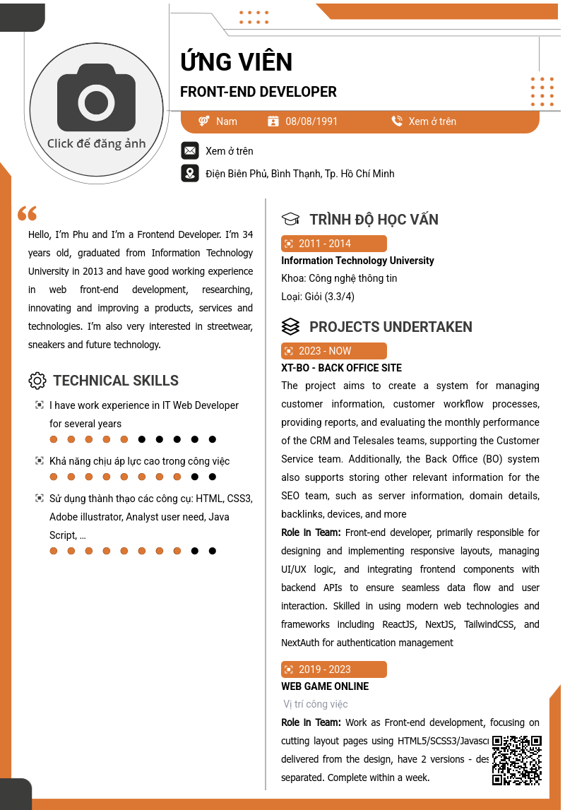 CV ứng viên