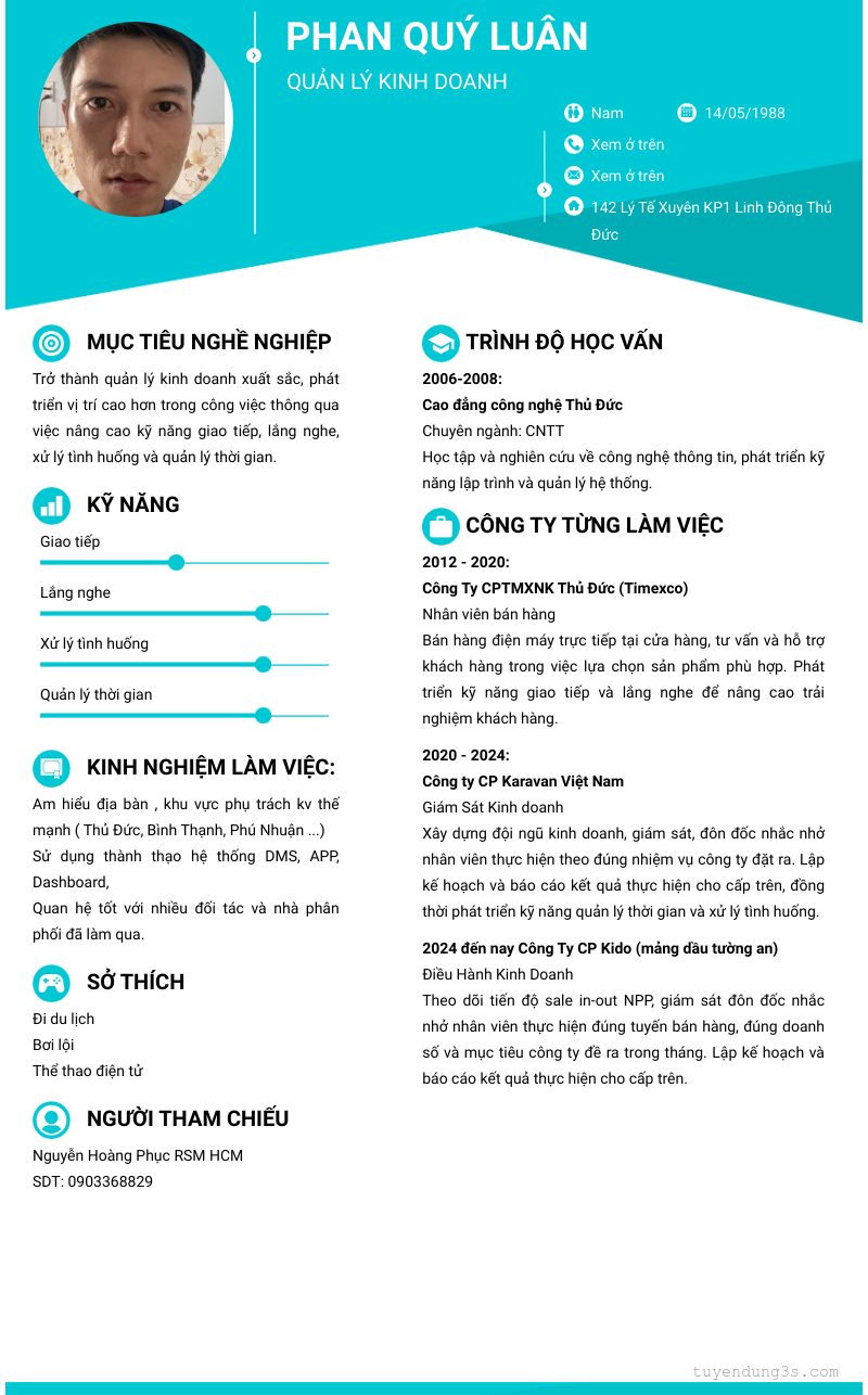 CV ứng viên