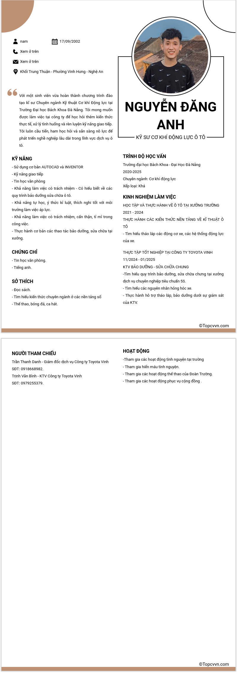 CV ứng viên