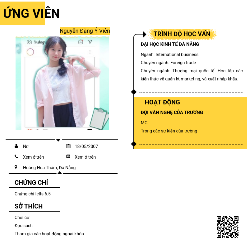 CV ứng viên