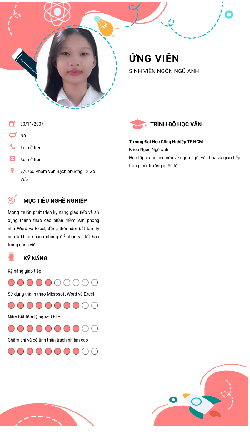CV ứng viên