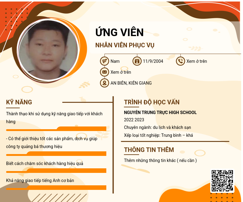 CV ứng viên