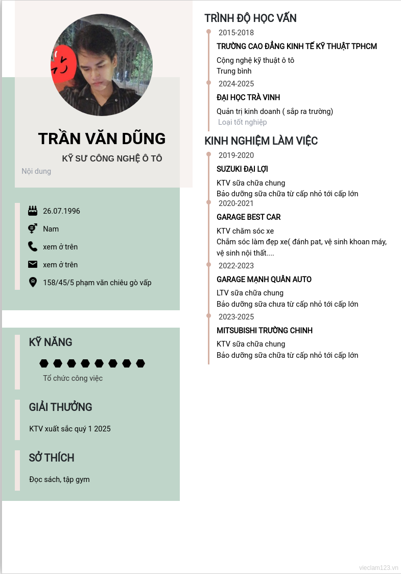 CV ứng viên