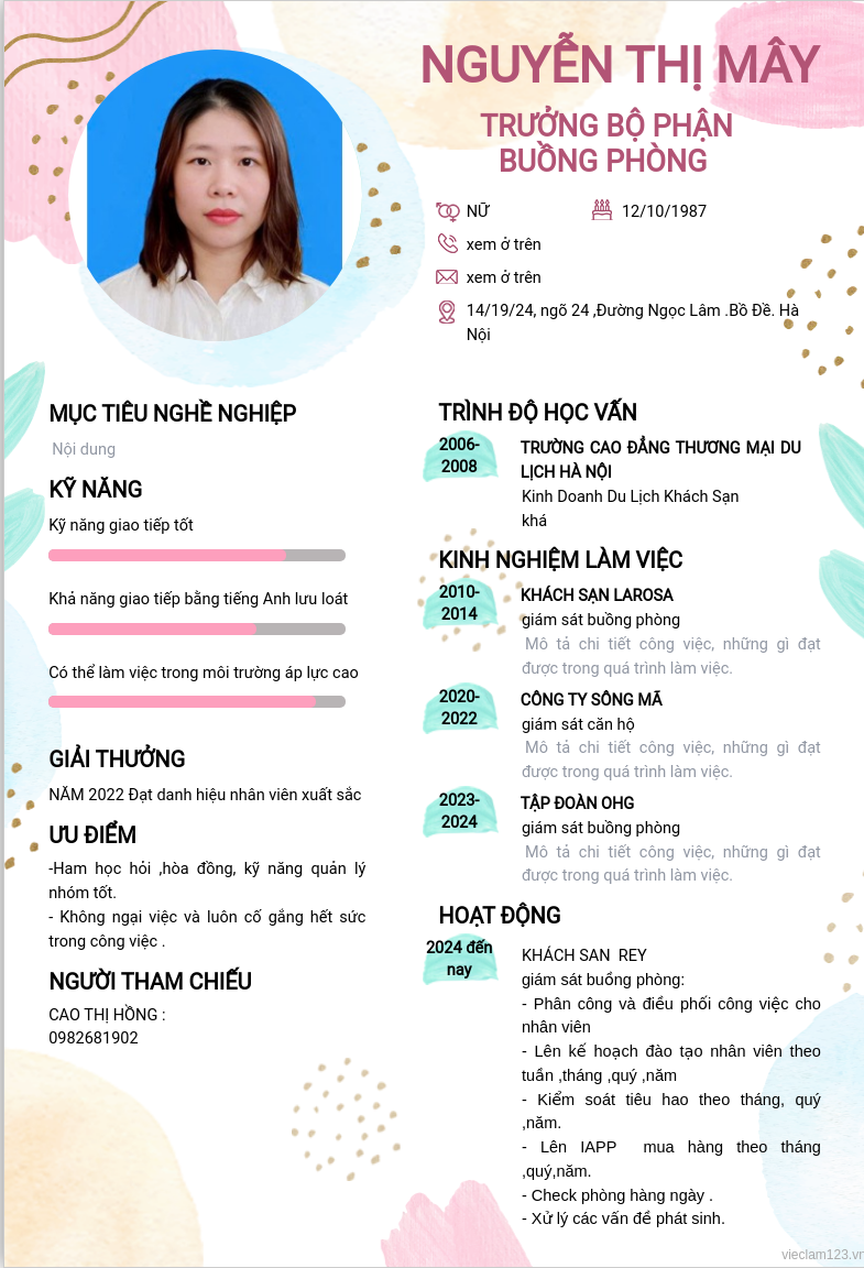 CV ứng viên