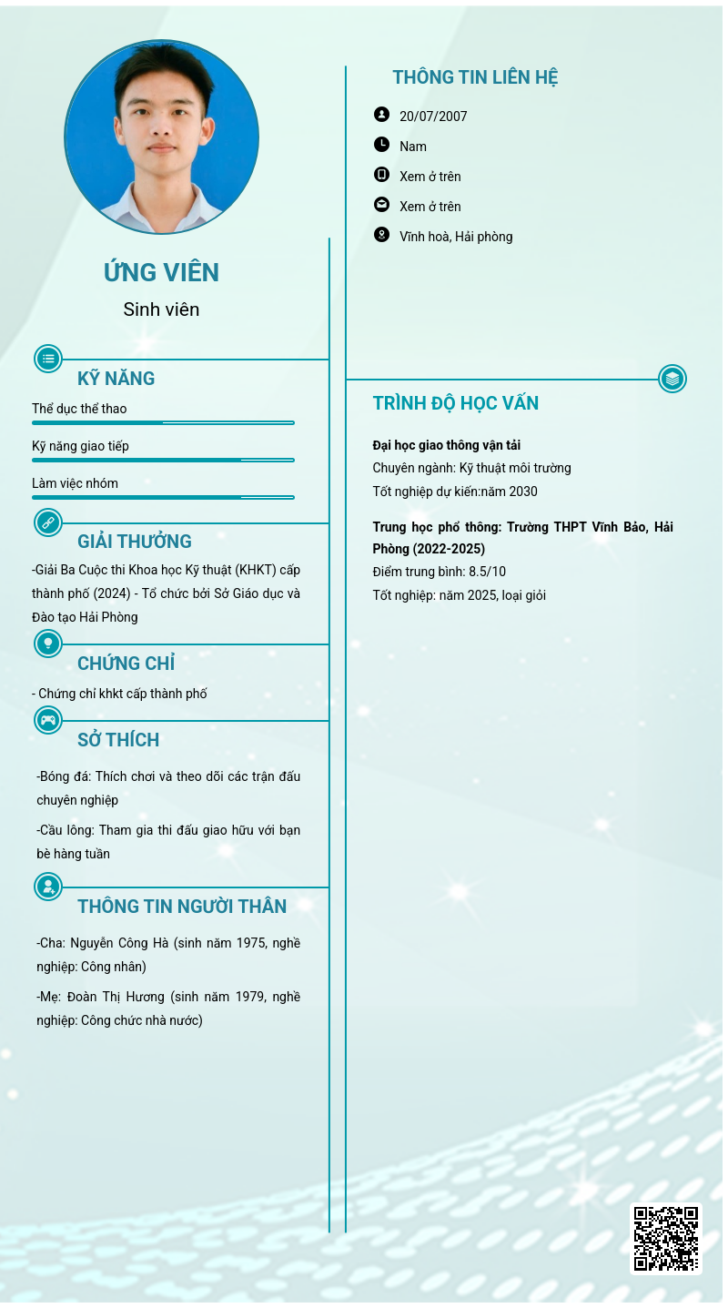 CV ứng viên