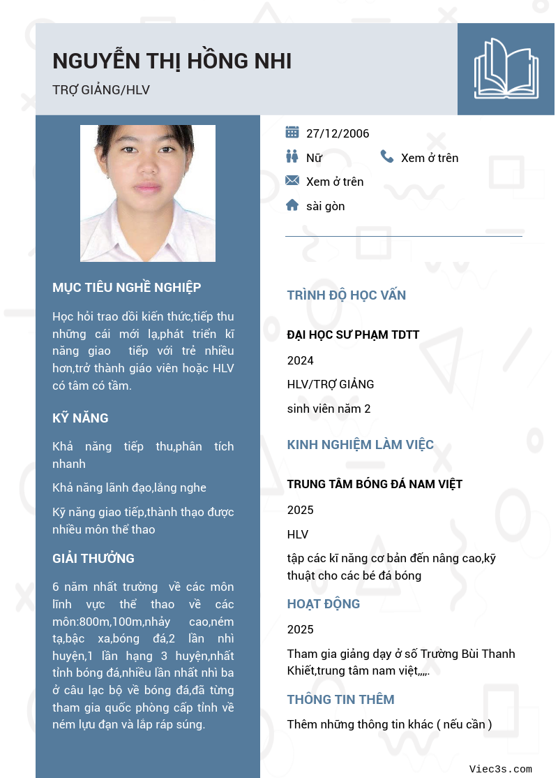 CV ứng viên