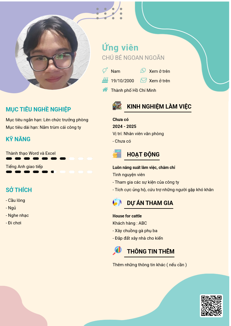 CV ứng viên