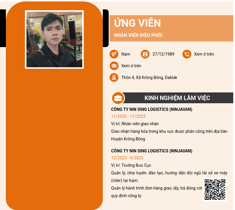 CV ứng viên
