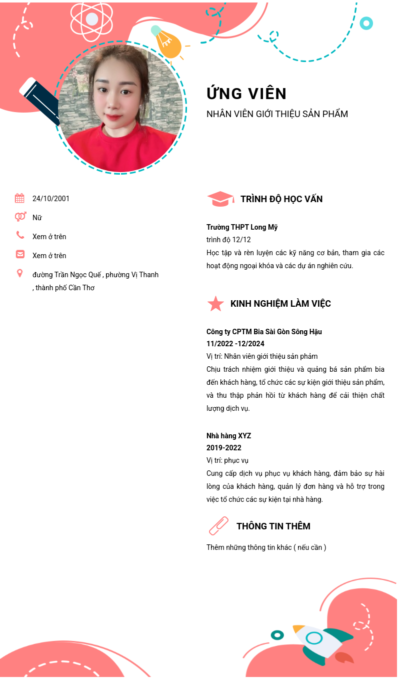 CV ứng viên