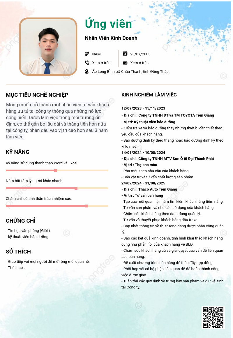 CV ứng viên