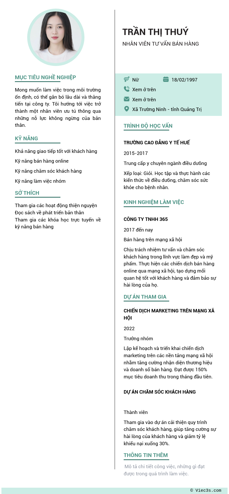 CV ứng viên