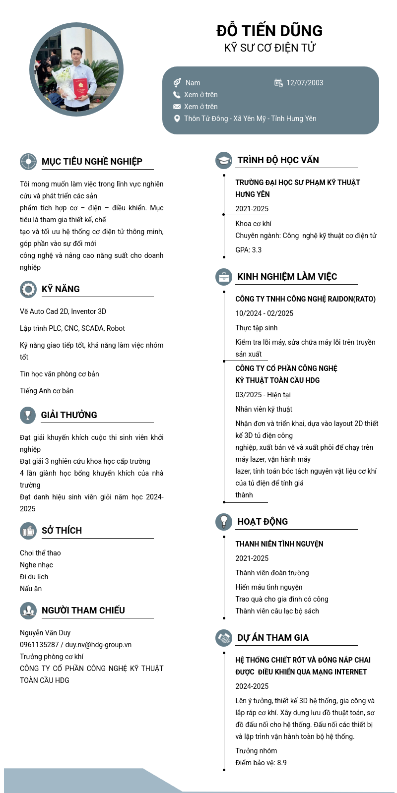 CV ứng viên