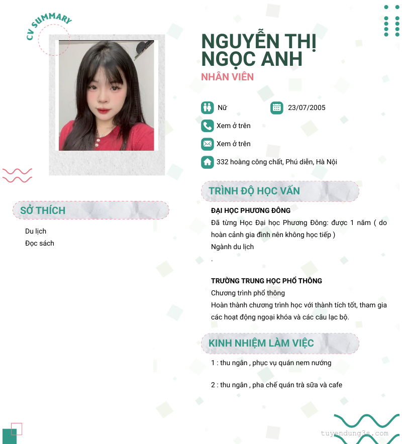 CV ứng viên