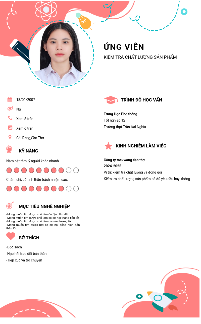 CV ứng viên