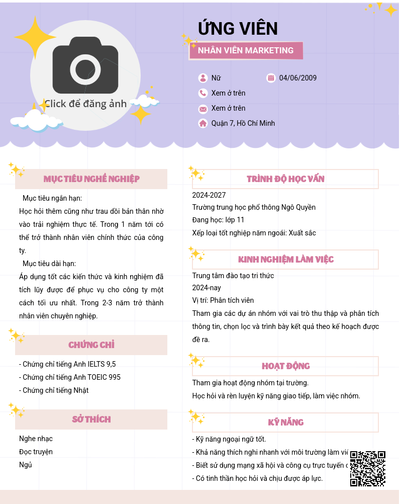 CV ứng viên
