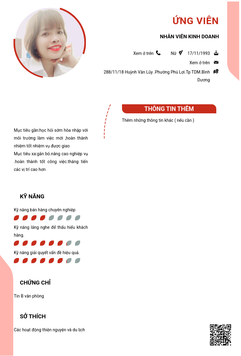 CV ứng viên