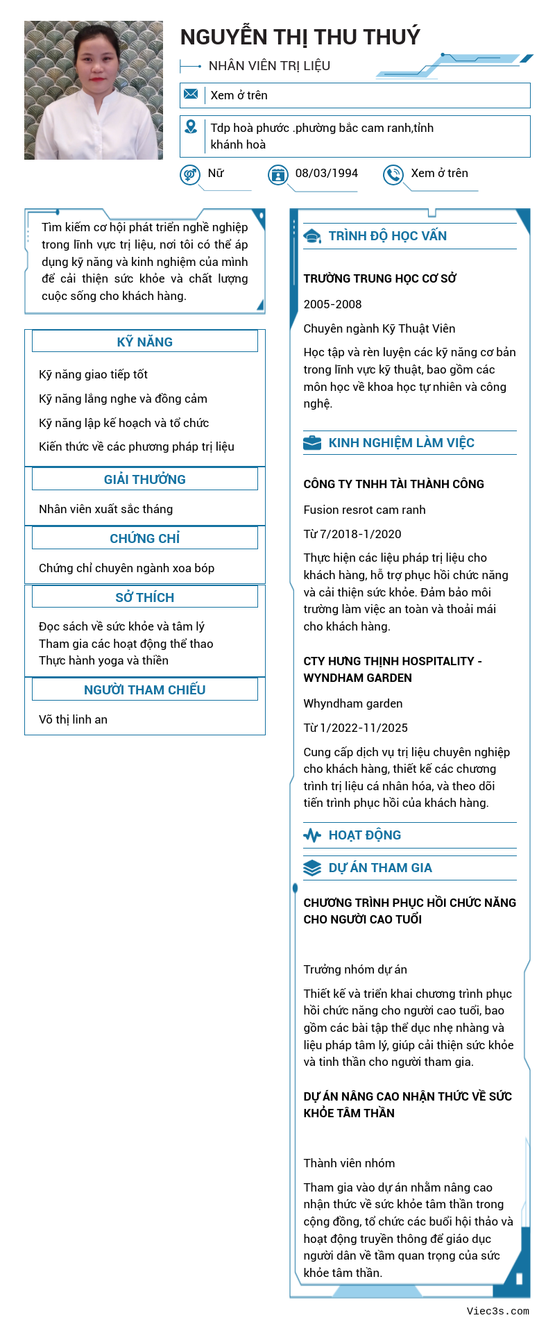 CV ứng viên