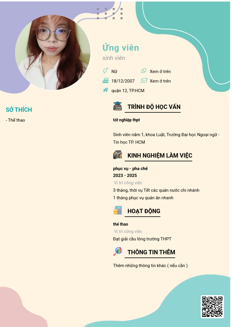 CV ứng viên
