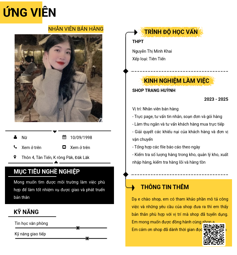 CV ứng viên