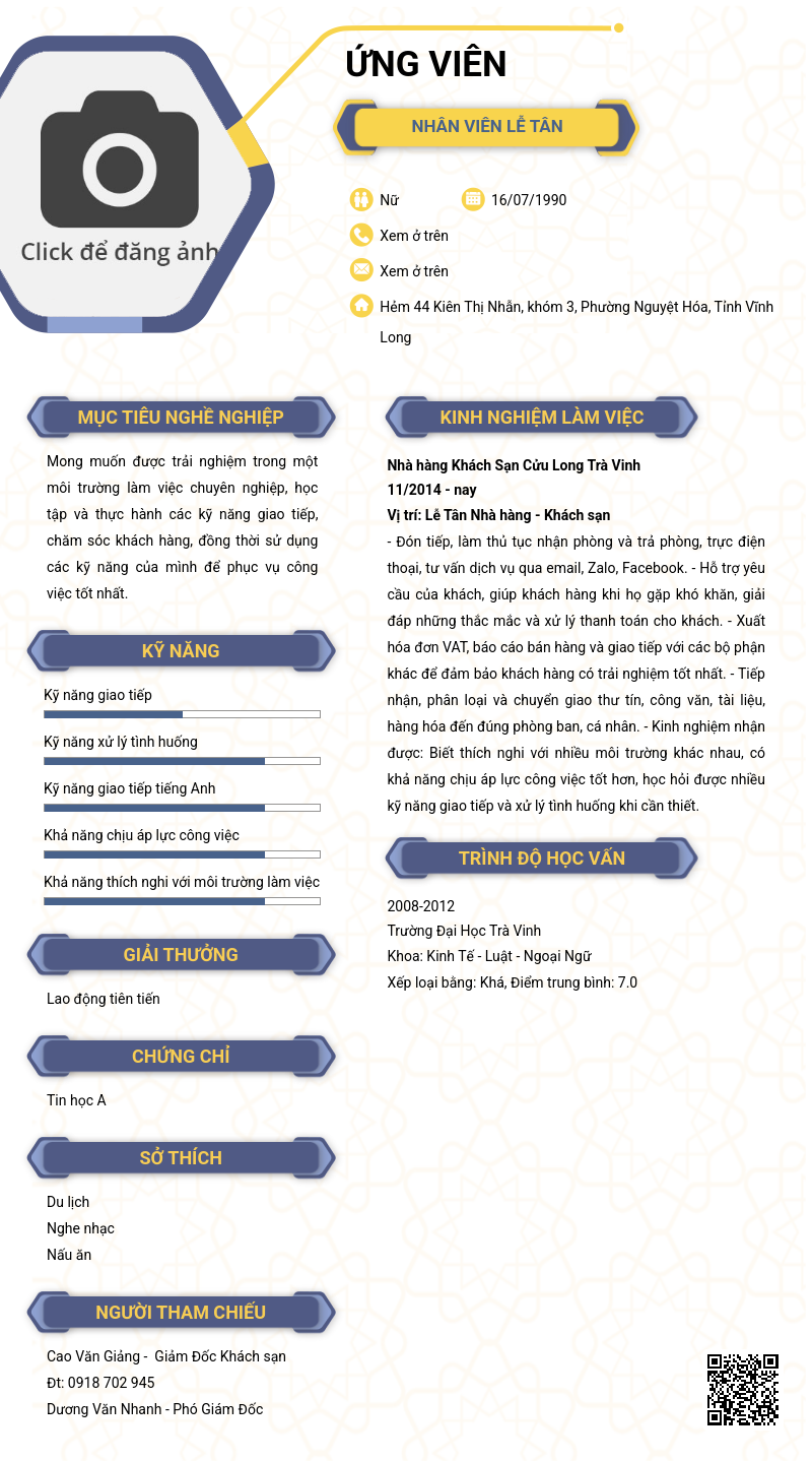 CV ứng viên