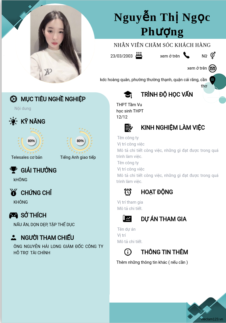 CV ứng viên