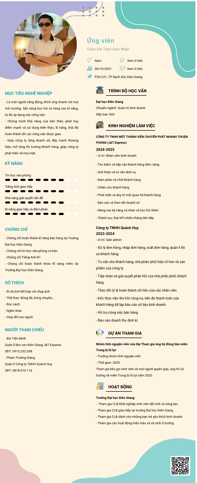 CV ứng viên
