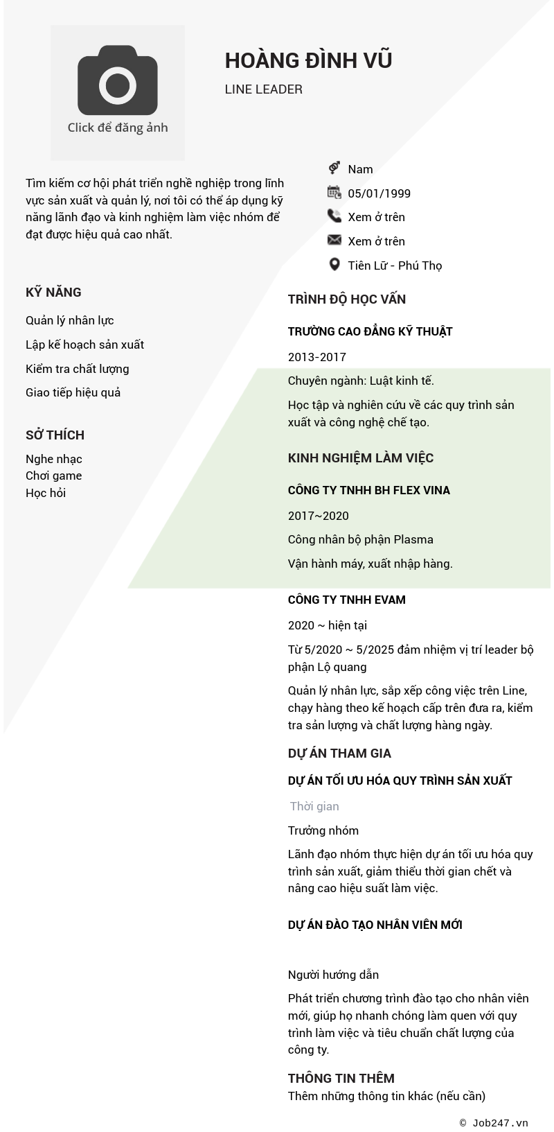 CV ứng viên