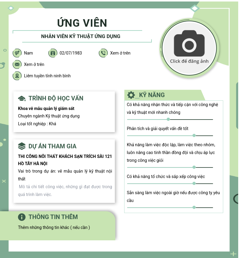 CV ứng viên