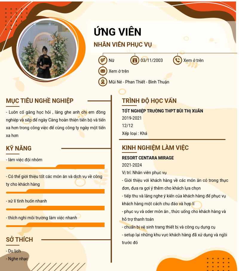 CV ứng viên